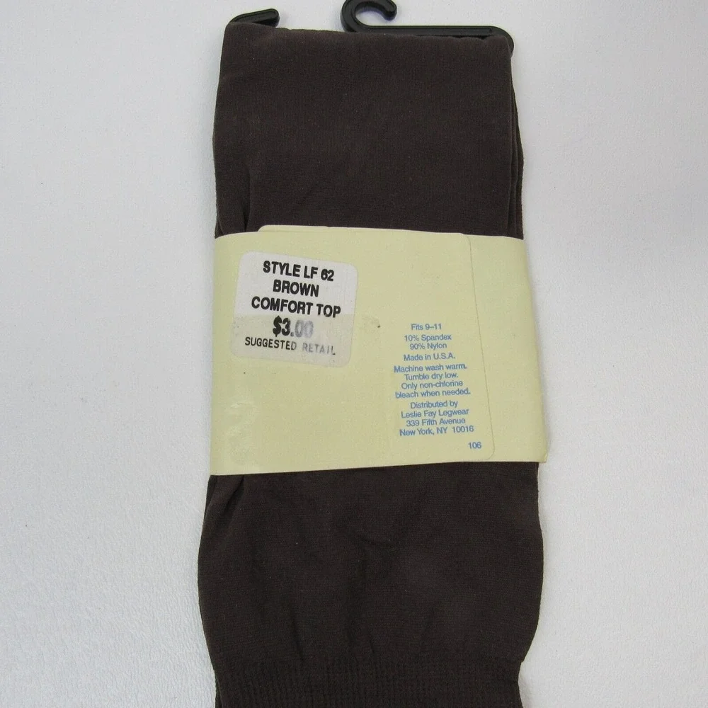 Leslie Fay Brown‎ Comfort Top Trouser Socks Style LF 62 Size 9-11